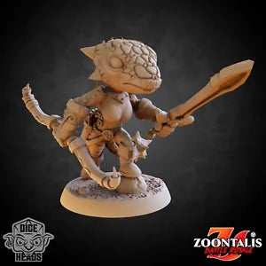 Ankylosaurus Ranger- Zoontalis Battle Royale Miniature - Great for DnD and RPG's.
